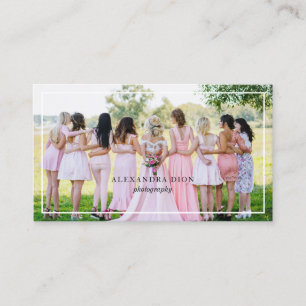 Carte De Visite Photographie moderne, élégante, minimaliste et s