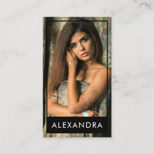 Carte De Visite Photographie moderne, élégante, minimaliste et s