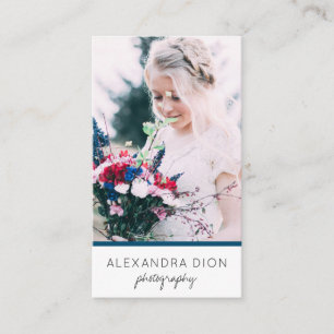 Carte De Visite Photographie moderne, élégante, minimaliste et sim