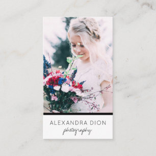 Carte De Visite Photographie moderne, élégante, minimaliste et sim