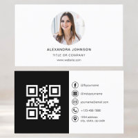 Photographie moderne en noir blanc avec code QR Mé