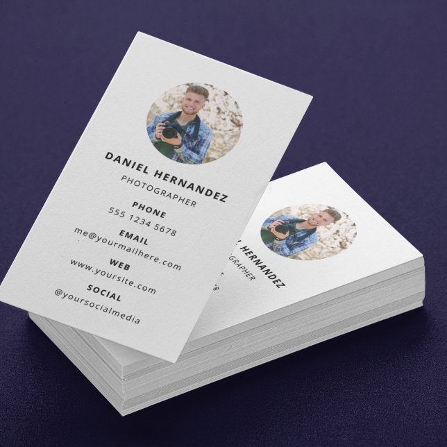 Carte De Visite Photographie Moderne Minimal Simple Photo Business (Photography Modern Minimal Simple Photo Business Card)