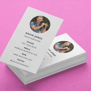 Carte De Visite Photographie moderne minimaliste simple photo