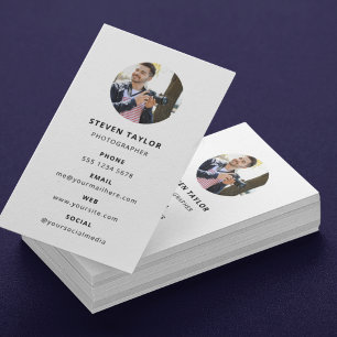 Carte De Visite Photographie moderne minimaliste simple photo