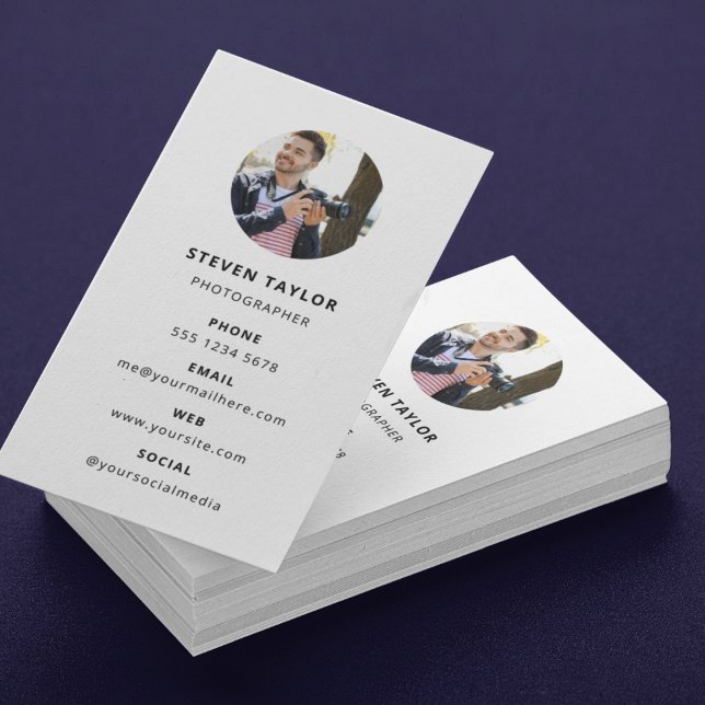 Carte De Visite Photographie moderne minimaliste simple photo (Photography Modern Minimal Simple Photo Business Card)
