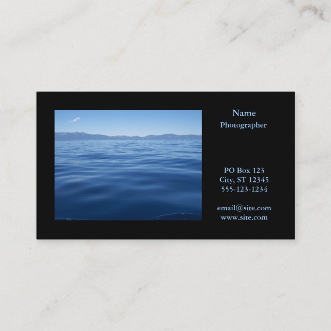Carte De Visite Photographie Paysage Horizontal Noir (Devant)