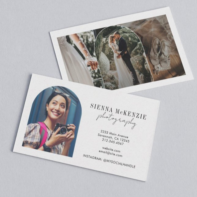 Carte De Visite Photographie professionnelle de script d'arche mod (Créateur téléchargé)