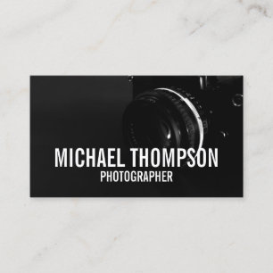 Carte De Visite Photographie professionnelle en noir et blanc