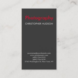 Carte De Visite Photographie rouge vertical
