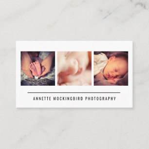 Carte De Visite Photographie simple moderne de minimaliste de