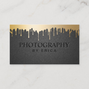 Carte De Visite Photographie Studio Gold Drives Elegant Black