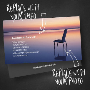 Carte De Visite Photographie Studio minimaliste moderne photo pers