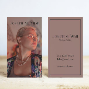Carte De Visite Photographie verticale moderne Photo Artiste de ta
