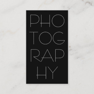 Carte de visite photographique noir contemporain