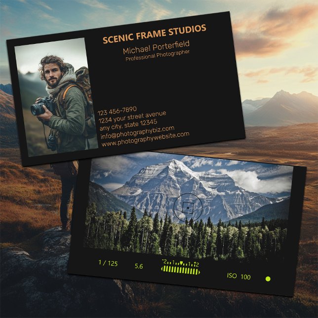 Carte de visite photographique professionnel (Créateur téléchargé)