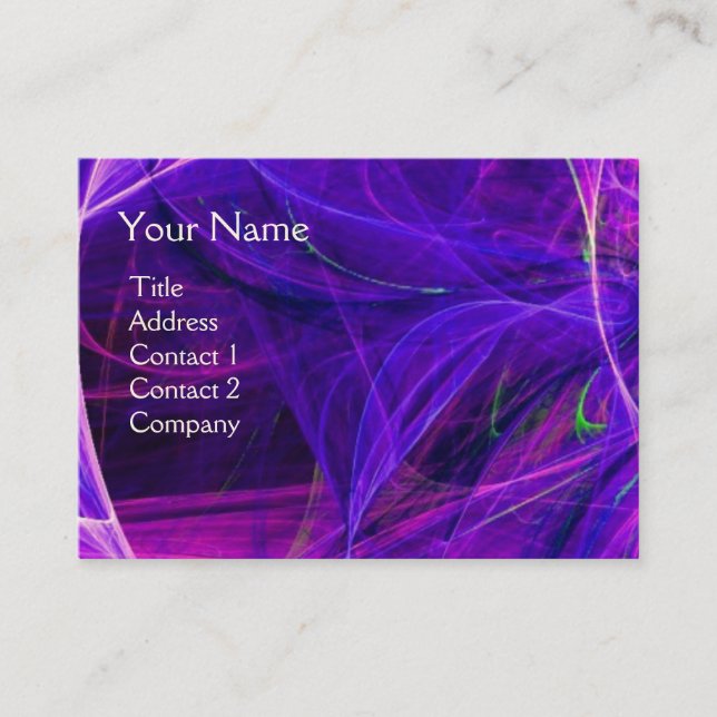 Carte De Visite PHOTON CRAZY monogramme Vibré bleu violet noir (Devant)