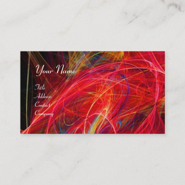 Carte De Visite PHOTON FOUS vibrant noir doux rouge blanc (Devant)