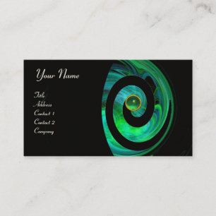 Carte De Visite PHOTON SWIRL GEM MONOGRAS vert noir