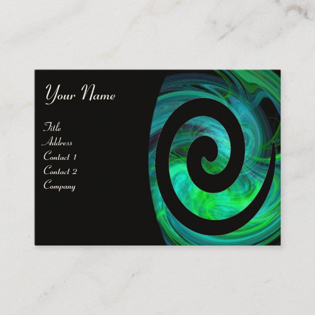 Carte De Visite PHOTON SWIRL vert noir (Devant)