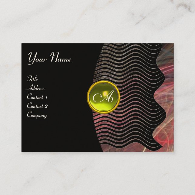 Carte De Visite PHOTON WAVES GEM monogramme vibrant (Devant)