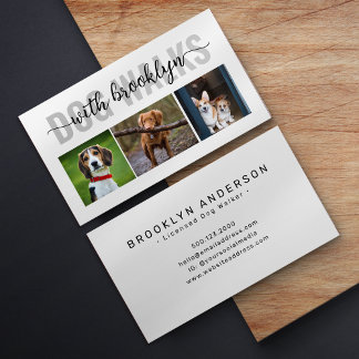 Carte De Visite Photos de Dog Walker