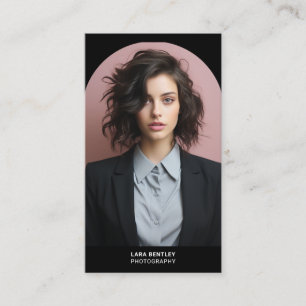 Carte De Visite Photostyliste moderne médias sociaux avec code QR