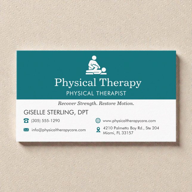 Carte De Visite Physical Therapist PT Doctor (Créateur téléchargé)