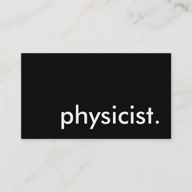 Carte De Visite physicien. (Devant)