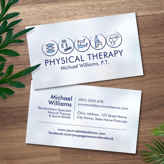 Carte De Visite Physiothérapeute - Physiothérapie (Créateur téléchargé)