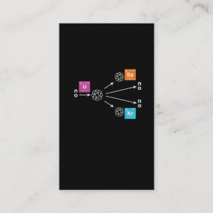 Carte De Visite Physique de la fission nucléaire Uranium Barium Kr