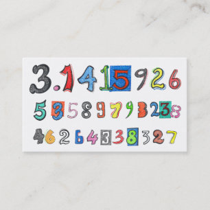 Carte De Visite Pi coloré calculé