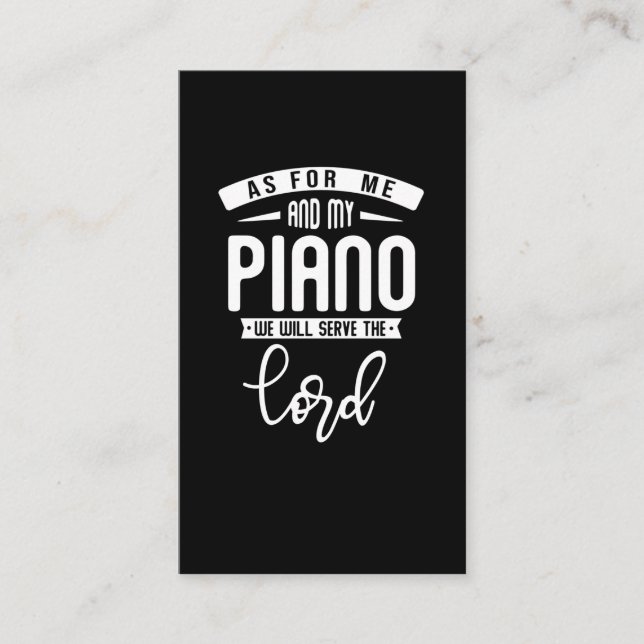 Carte De Visite Pianiste chrétien Musique religieuse Lord Piano Pl (Devant)