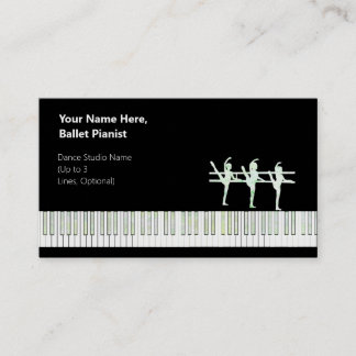 Carte De Visite Pianiste de ballet Iridescente Green Var. Scintill