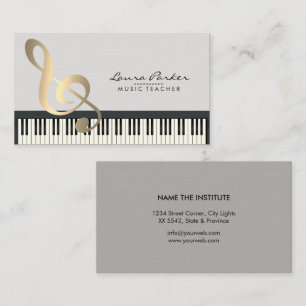 Carte De Visite Pianiste de musicien de clavier de piano de