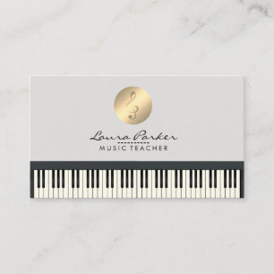 Carte De Visite Pianiste de musicien de clavier de piano de