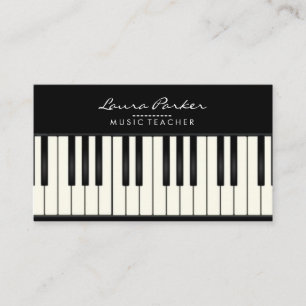 Carte De Visite Pianiste de musicien de clavier de piano de
