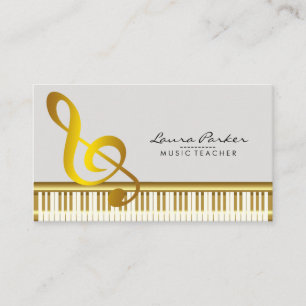 Carte De Visite Pianiste de musicien de clavier de piano de