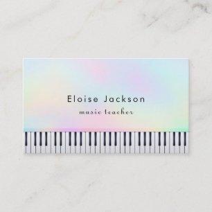 Carte De Visite pianiste pastel couleurs professeur de musique
