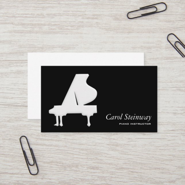 Carte De Visite Piano (Devant/Arrière en situation)