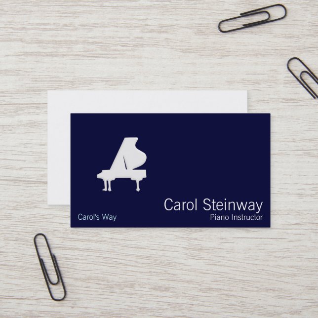 Carte De Visite Piano (Devant/Arrière en situation)