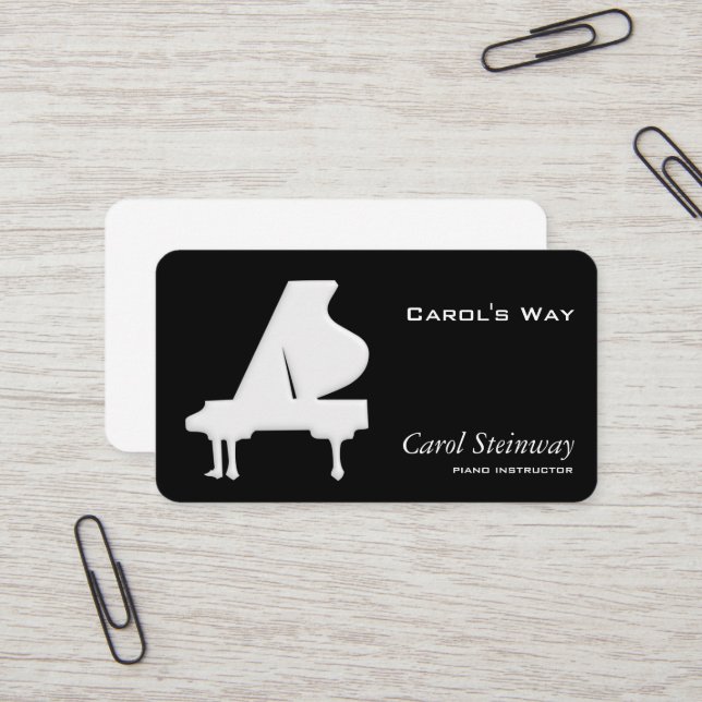 Carte De Visite Piano (Devant/Arrière en situation)