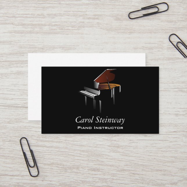 Carte De Visite Piano (Devant/Arrière en situation)