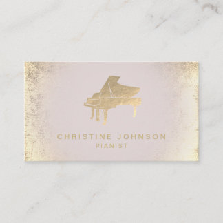 Carte De Visite piano à feuille d'or simulé