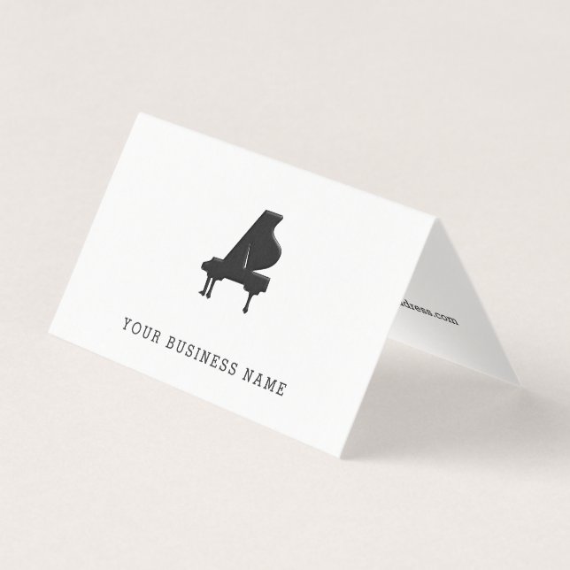 Carte De Visite Piano à queue noir (Devant)