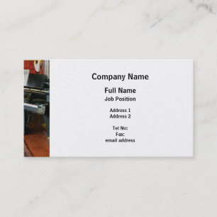 Carte De Visite Piano Avec Partition - Finition Platine