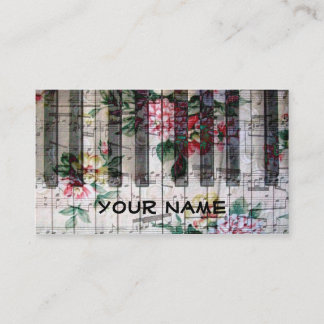 Carte De Visite piano clavier piano vintage girly music