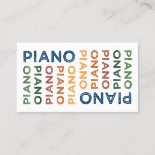 Carte De Visite Piano coloré