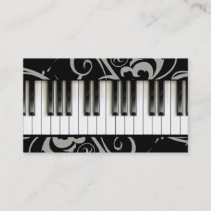 Carte De Visite Piano Enseignant Joueur Musicien Instrument Studio