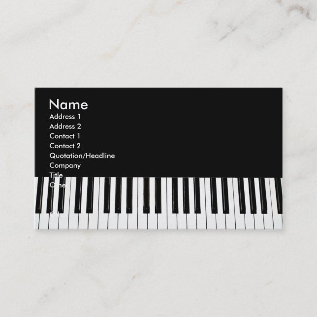 Carte de visite Piano Keys (Devant)