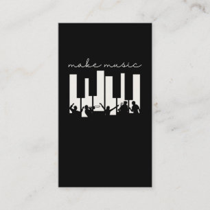 Carte De Visite Piano Keys Musician Band Orchestra Music Teacher